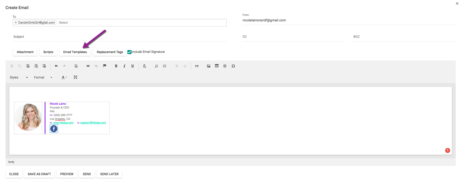 How To Send An Email Template to Multiple Contacts From Hilo Hilo CRM